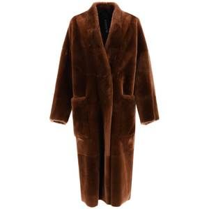 Blancha long shearling coat